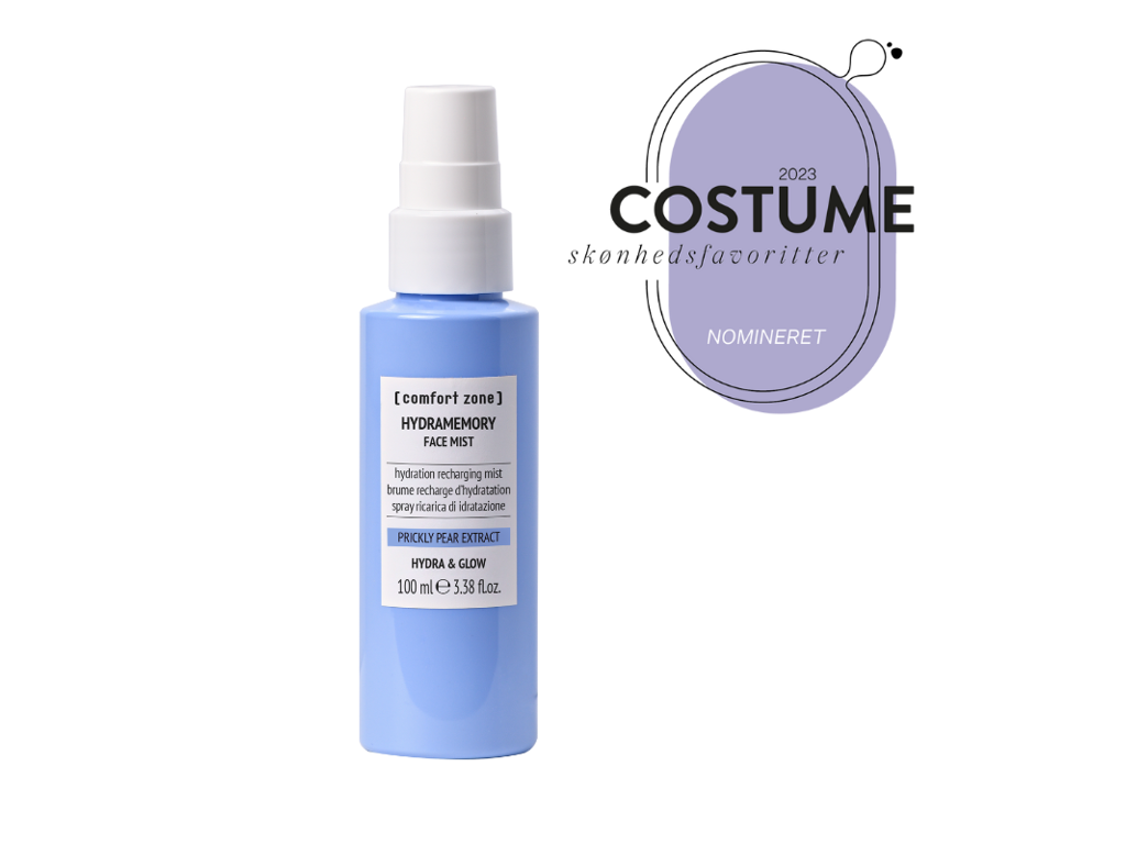 HYDRATING RECHARGING MIST En mild og forfriskende spray, der straks genopretter hudens fugtbalance og støtter fysiologiske forsvarsmekanismer mod dehydrering. CONSCIOUS SKIN SCIENCE™ formel, produktion og emballage med 99,2 % ingredienser af naturlige oprindelse. Formuleret uden silikoner, paraffinvoks, animalske derivater, kunstige farvestoffer, ethoxy-later og EDTA. KLINISK DOKUMENTERET EFFEKTIVITET. + 65,7% øjeblikkelig hydrering* EFTER 1 ANVENDELSE for 100% af panelisterne er huden opfrisket, strålende, hydreret og silkeblød***** ANVENDELSE Spray på ansigt og hals fra en afstand på ca. 20 cm med lukkede øjne. Kan påføres over makeup. Gentag påføringen efter behov i løbet af dagen. ANBEFALET Passer til alle hudtyper INDEHOLDER AQUA / WATER / EAU, PROPYLENE GLYCOL, BUTYLENE GLYCOL, GLYCERIN, PENTYLENE GLYCOL, SORBITOL, PHENOXYETHANOL, CAPRYLYL/CAPRYL GLUCOSIDE, OPUNTIA FICUS-INDICA STEM EXTRACT, BETAINE, ETHYLHEXYLGLYCERIN, PARFUM / FRAGRANCE, SODIUM PHYTATE, CITRIC ACID, POTASSIUM SORBATE, SODIUM BENZOATE